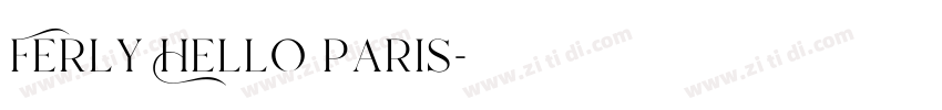 Ferly Hello paris字体转换